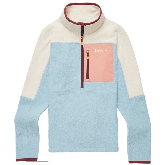 Cotopaxi Women's Large Abrazo Fleece Half-Zip Jacket Blue Cream NWT Jacket - Picture 6 of 13